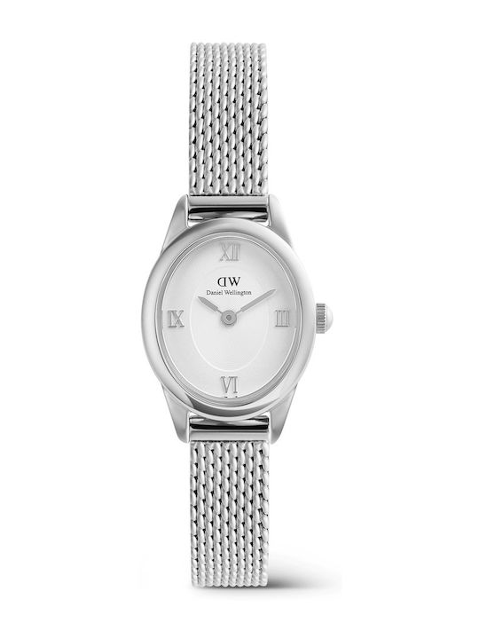 Daniel Wellington Womens Watch Battery with Silver Metal Bracelet