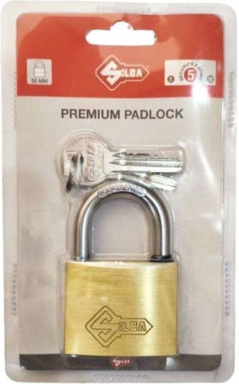 Silca Brass Padlock with Key 50mm