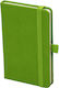 Pyrography Leatherette Notebook Ruled with Rubber Band and Pen Case Green