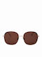 Sandro Unisex Sunglasses with Rose Gold Frame and Brown Lens