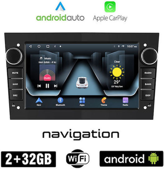 Οθόνη Αυτοκινήτου 7" 2din Apple Carplay Android Auto 2gb Ram-32gb 563012 Μαύρο