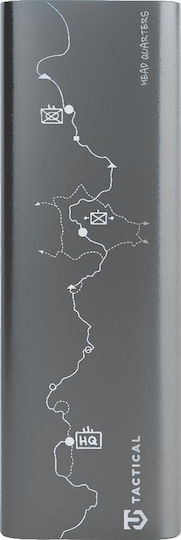 Tactical Headquarters Power Bank 27000mAh 65W με Θύρα USB-A και 2 Θύρες USB-C Γκρι