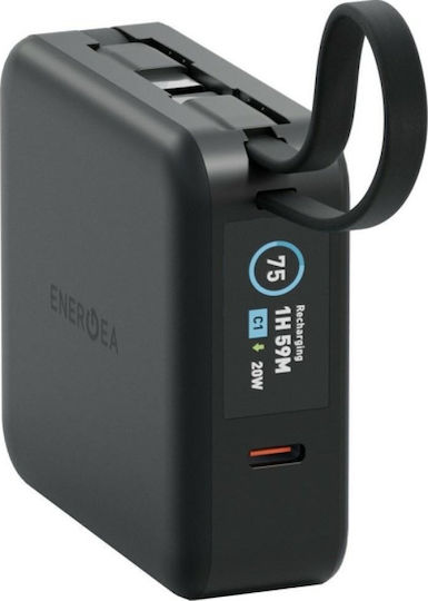 Energea Magpac Mini Plus 3C MagSafe Power Bank 10000mAh 20W με Θύρα USB-C Μαύρο