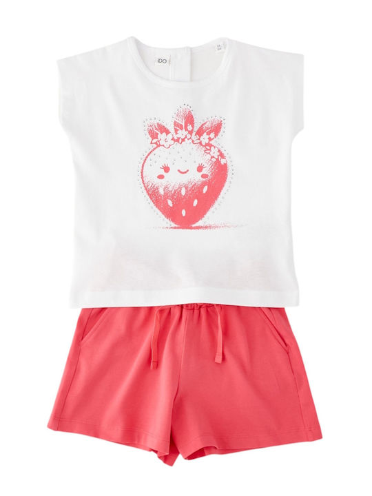 Kids Set with Shorts Summer 2 Pieces Coral