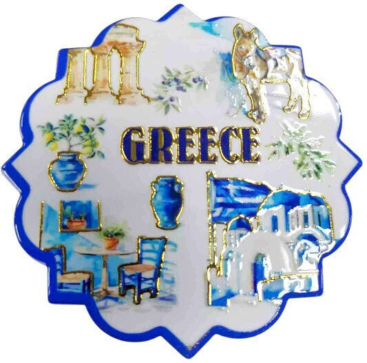 Coaster Souvenir Greece Set 12pcs 221423