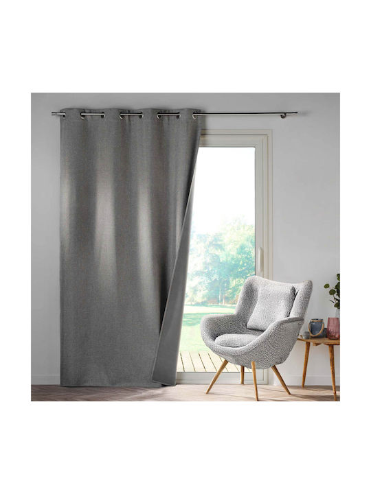 Κουρτίνα Συσκότισης με Τρουκς Crepuscule Crepuscule Grey 140x260εκ.