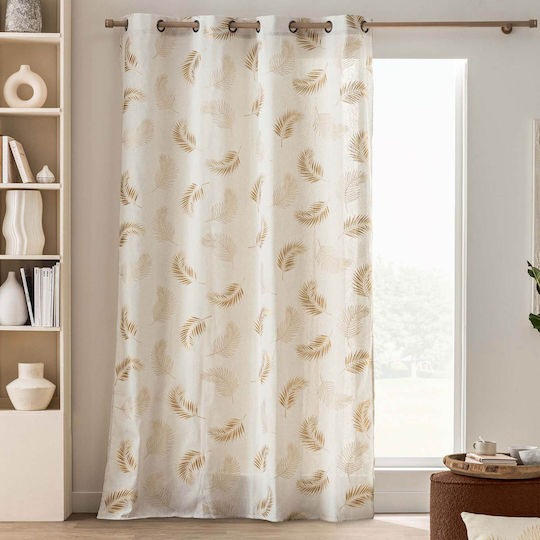 Vorhang mit Grommets Isadora Ocker 140x240cm
