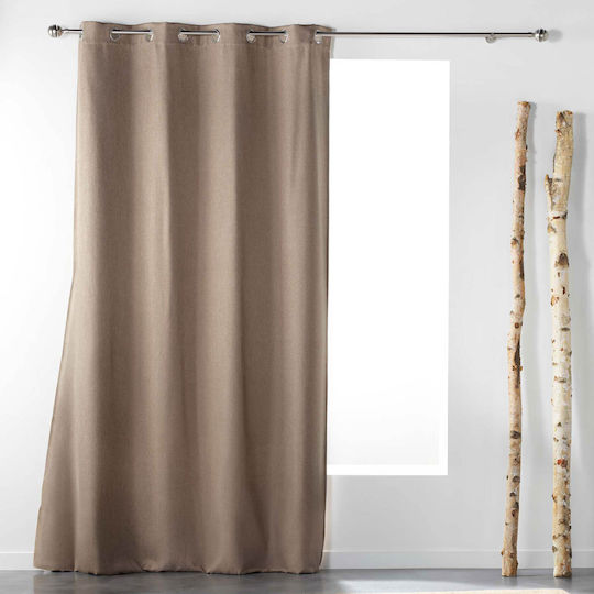 Κουρτίνα Συσκότισης με Τρουκς Tramina Hazelnut 135x240εκ.