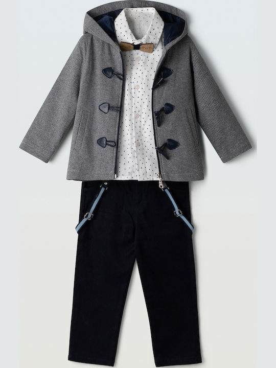 Kinderbekleidungssets mit Hosen Winter 3 Stück Grau