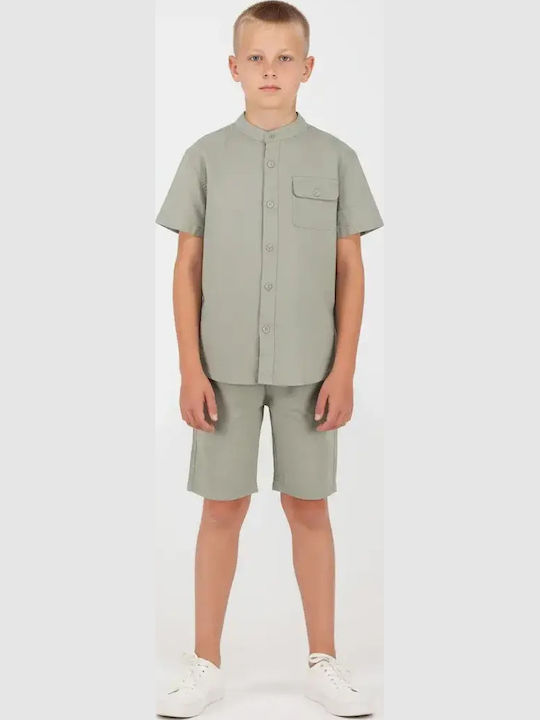 Joyce Kids Set with Shorts Summer 2 Pieces Khaki