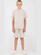 Kids Set with Shorts Summer 2 Pieces Beige-Gray