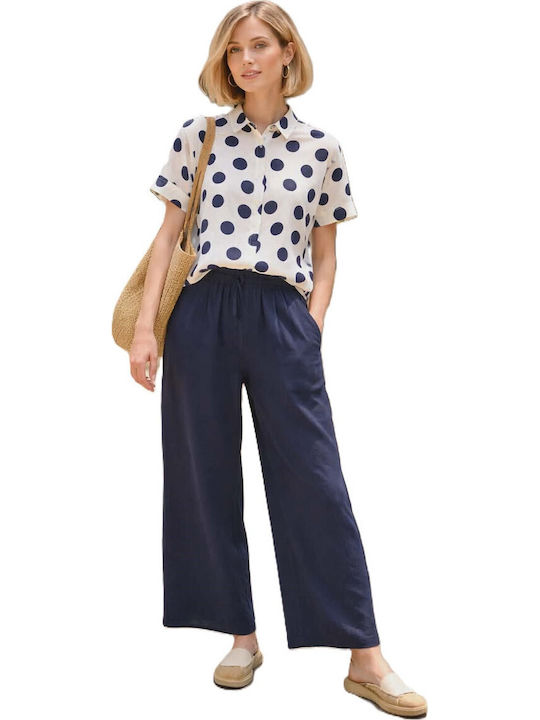 Women's Blue Set with Straight Leg Trousers