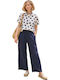 Women's Blue Set with Straight Leg Trousers