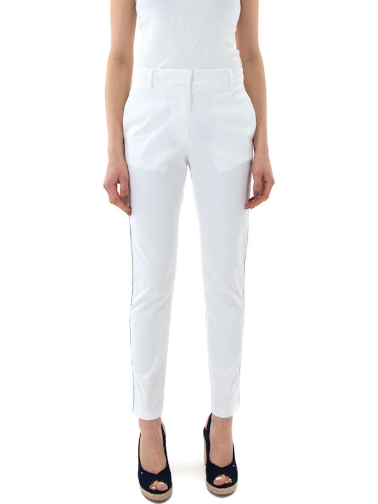 Twenty 29 Γυναικείο Υφασμάτινο Παντελόνι Slim Fit Λευκο