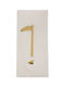 Mauro F Wall Decor Nairobi White Made of Ceramic Material 49.5x6.5x23.5cm
