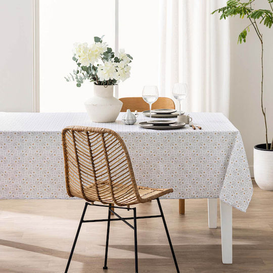 Stain Resistant Tablecloth L-c Opaline Naturel 145x240cm
