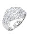Xrisokosmima Women's Ring with Zircon from Silver