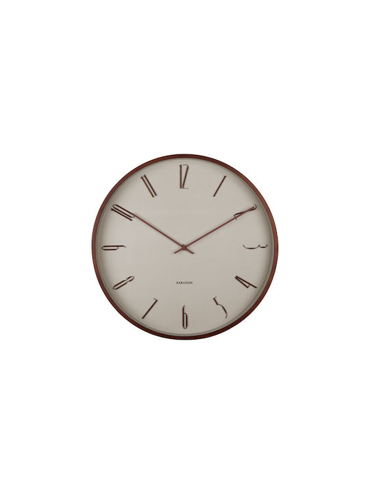 Karlsson Scandia Wooden Wall Clock Gray 40x5cm
