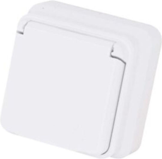 Gunsan Single Power Socket with White Lid
