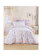 Rythmos Semi Double Sheet Set with Elastic Band Cotton Candy White 160x260cm 3pcs