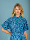 Short Sleeve Women's Shirt Sky Blue