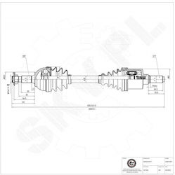 Ημιαξόνιο Κίνησης Citroen C5 Iii C6 Εμπρός Αριστερό 3272sz