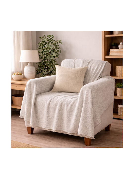 Viosarp 3472 Ριχτάρι Πολυθρόνας Ζακάρ 130x170εκ. Polycotton Jacquard