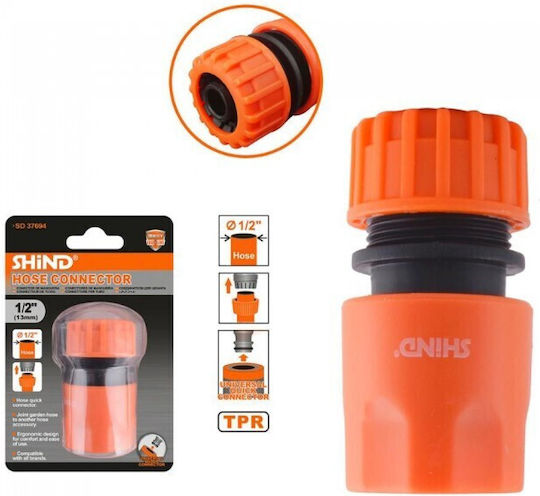 Shind Quick Connector Continuous Flow 1/2" Shi-37694 Shi37694