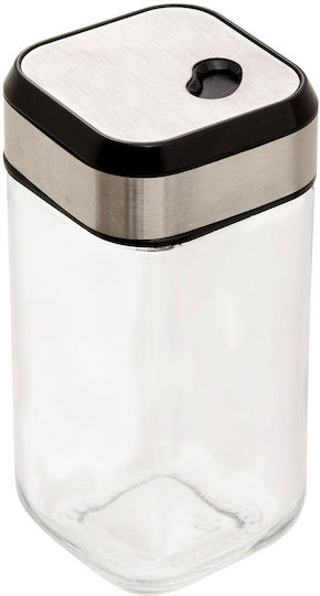 5Five General Use Vase with Lid Made of Silver Stainless Steel 4.7x4.7x10cm