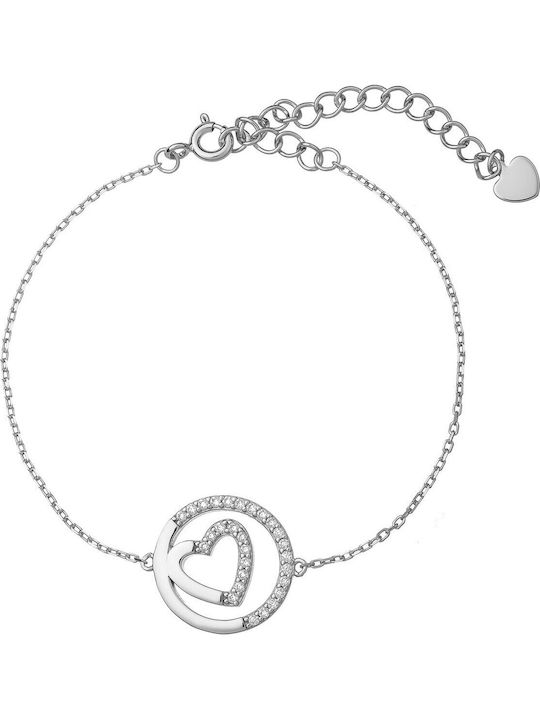 Prince Silvero Women's Bracelet with Heart Desi...