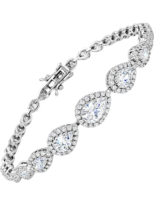 Xrisokosmima Women's Silver Bracelet with Zircon