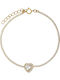 Prince Silvero Women's Riviera Silver Gold Plated Bracelet with Zircon 16cm