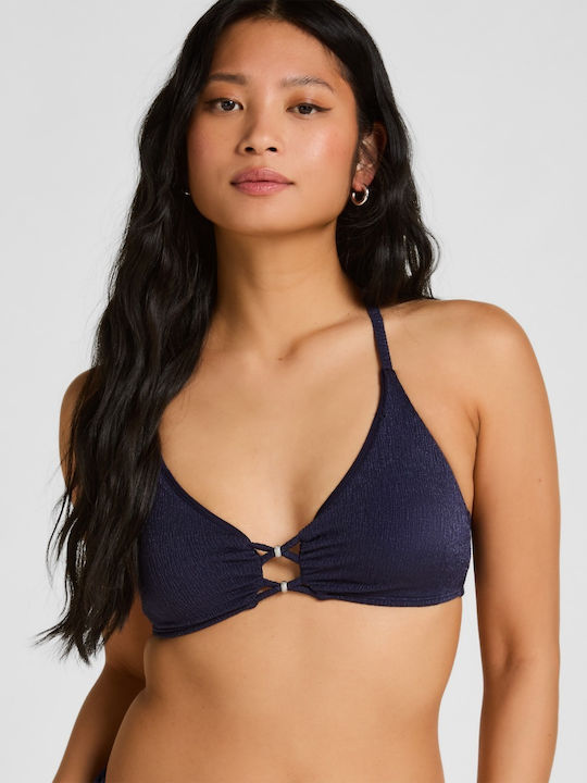 Top De Bikini Cu Burete Albastru
