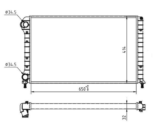 Hart Auto-Kühlschrank Wasser für Fiat Doblo