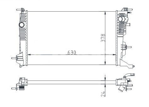 Hart Car Water Radiator for Renault Megane