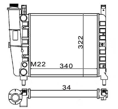 Hart Radiator pentru Apa Auto pentru Fiat Uno