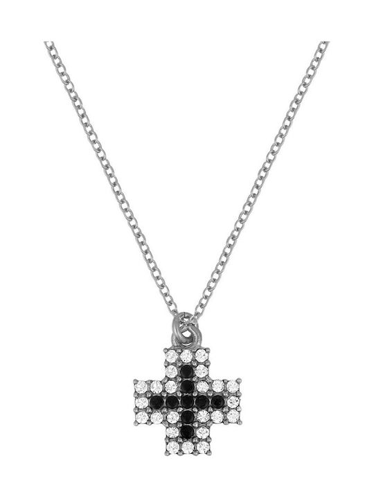 Verorama Kreuz aus Silber mit Kette