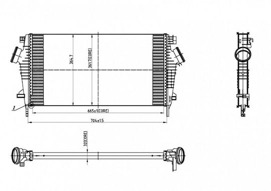 Intercooler Abzeichen 2.0cdti 08-Αντίστροφη Ροή Αέρα 1302647
