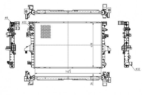 Volkswagen T5 2.0 Tdi-tsi 09 7e0.121.253a Auto-Kühlschrank Motor