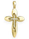 Goldjewels Women's Gold Cross 9K Double Sided Without Chain