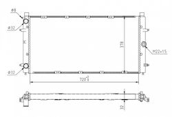 Ψυγείο Volkswagen T4 2.4d 92 701.121.253d