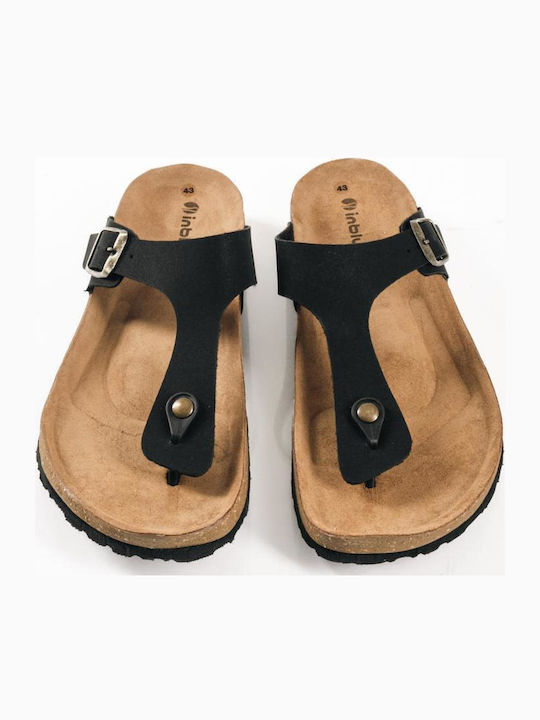 Inblu Leather Men's Sandals In Black Color