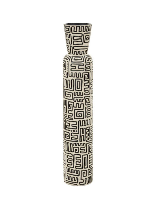 Mauro F Decorative Floor Vase Polyresin Beige H86cm