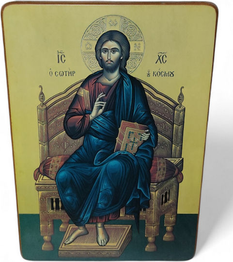 Εικονα Ξυλινη Χριστος Διασταση 59,5χ42 Εκ