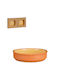Mica Serving Bowl Round Ceramic Orange with Diameter 16cm 2 Pieces