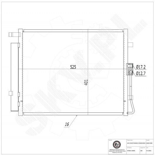 Klimakompressor Kia Seele I A/C-Trockner 976062k000