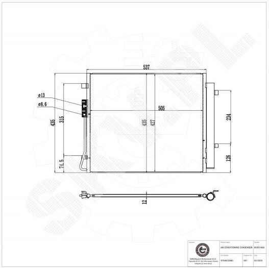 Air Conditioner Dryer for Kia Sorento III