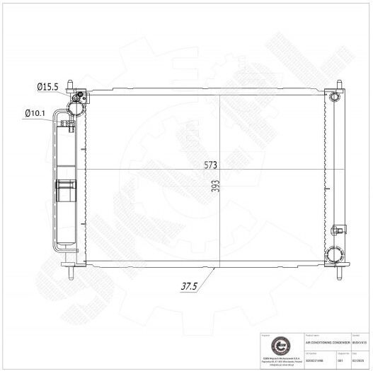 Air Conditioning Condenser Renault Clio III Modus A/C Dryer 8200221498