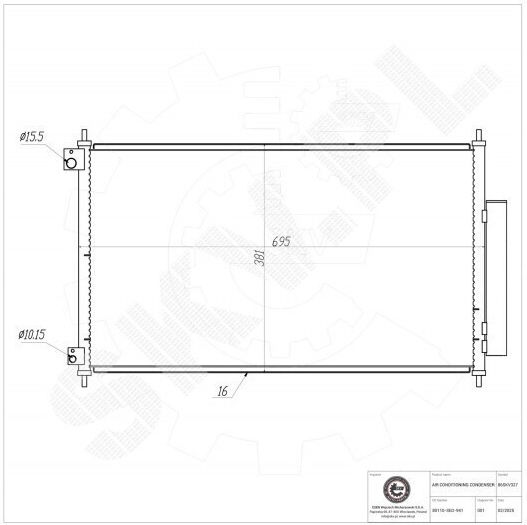 Condensator Climatizare Honda Accord Vii Dezumidificator 80110sed941
