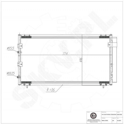 Toyota Previa Ii Air Conditioning Dryer 8846028550